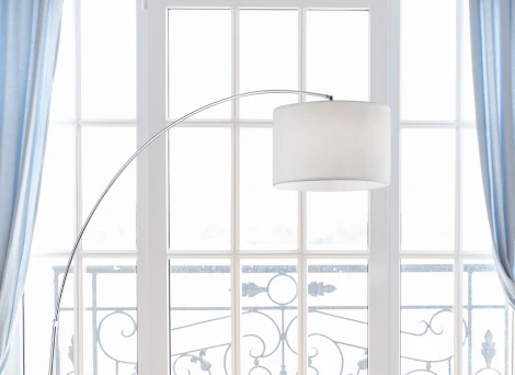 Торшер изогнутый для чтения Maytoni Nevada Z329-FL-01-CH (220V, выключатель)