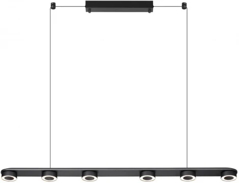 Подвесной линейный светильник Odeon Light Turman 6631/64L HIGHTECH металл/черный/акрил IP20 LED 64W 1667Лм 3000K 220V (на проводе)