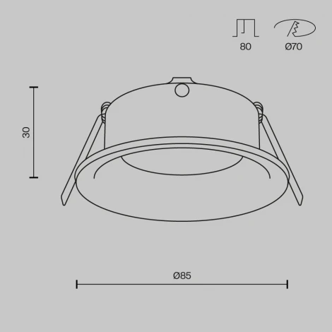 Встраиваемый светильник Slim GU10 1x50Вт Maytoni Technical DL027-2-01W (220V)