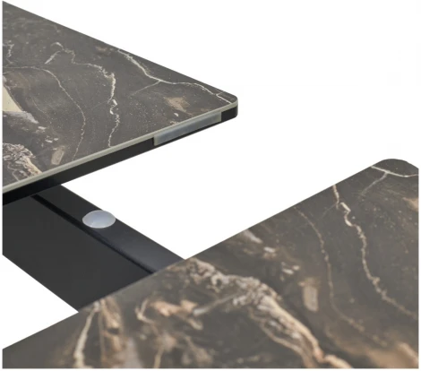 Стол M-City CREMONA 140 KL-176, итальянская керамика/ черный каркас