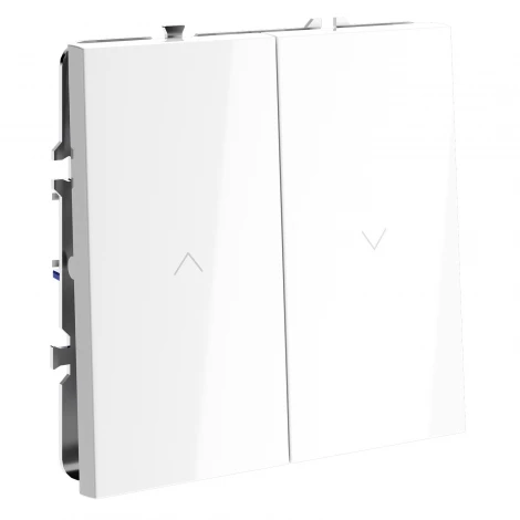 Выключатель встраиваемый Voltum S70 для жалюзи 10А, (белый глянцевый)