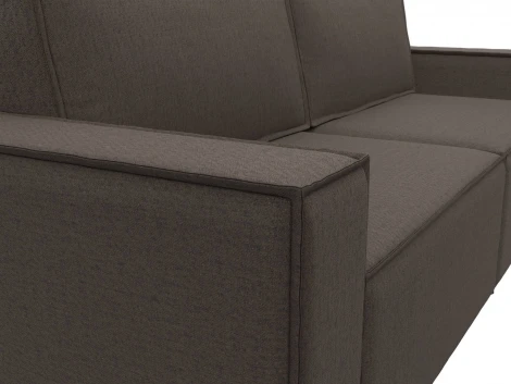 Диван прямой Куба (Коричневый/Рогожка) Лига Диванов арт.124096