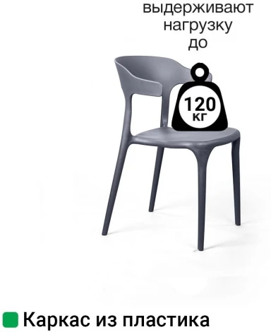 Стул Leo, первичный пластик серый Top Concept LEO 2001000000470