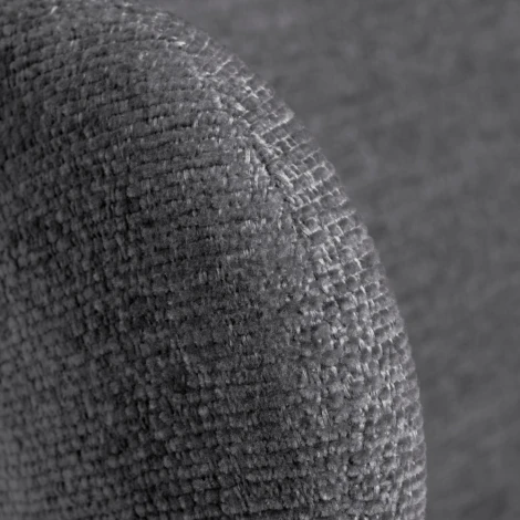 Стул Bradexhome Lucas 2 серый шенилл с чёрными ножками