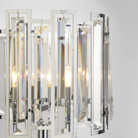 Настольная лампа Bogate's Cella 01147/1 хром (220V, хрусталь, выключатель, круглые)