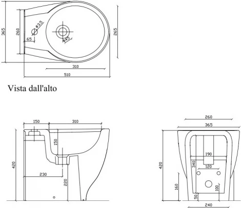 Биде напольное Galassia Ergo 7108