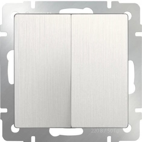 Выключатель двухклавишный (перламутровый рифленый) Werkel W1120013 (a051172)