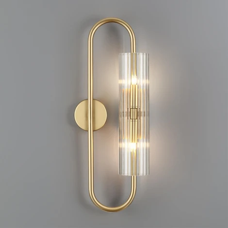 Бра Lumion Toronto 6560/2W золотой/прозрачный/металл/стекло G9 2*20W 220V