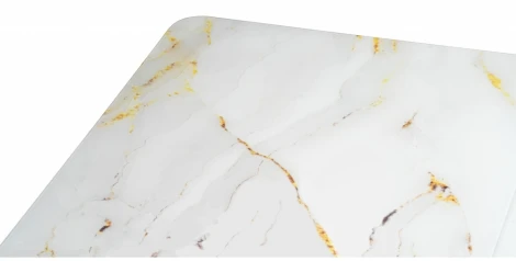 Стол на тумбе Woodville Бугун белый / золото 500006