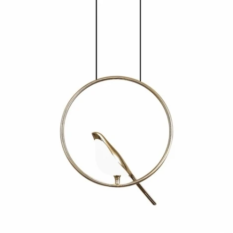 Подвесной светильник Aployt Astor APL.822.06.10 (LED, 220V, на тросе, кольцо, птички)