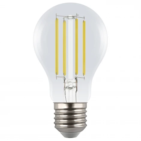 Лампа светодиодная, прозрачная, белый свет (4000K Uniel Яркая A++ LED-A60-7W/4000K/E27/CL GLY01TR