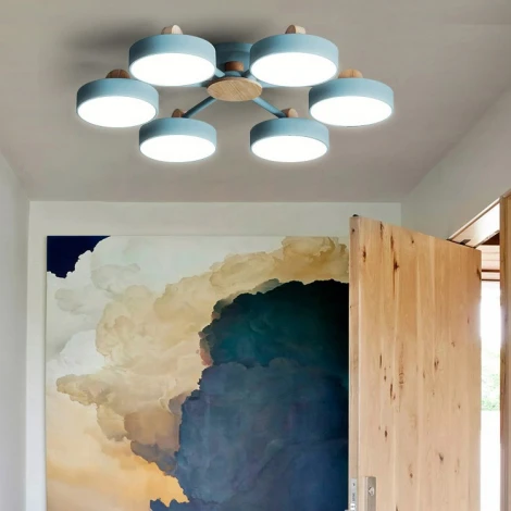 Потолочная люстра Move 5 Blue Imperiumloft Move_01 (178252-26) (LED, 220V, пульт управления, круглые)