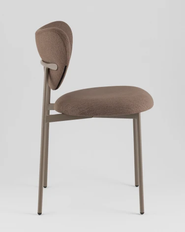 Стул Rina велюр коричневый каркас бежево-серый Stool Group УТ000042359