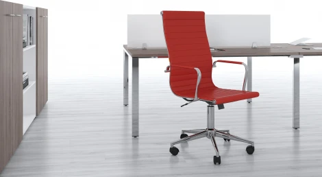 Компьютерное кресло CHAIRMAN 755 (Металл,Экокожа/Красный)