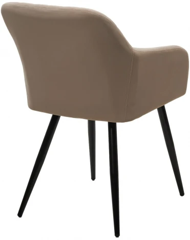 Стул BRANDY 505-7 Капучино, велюр беспальчиковый" / черный каркас, М-City"