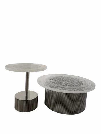 Стол журнальный IST-CASA Баухаус MH1792ET, 50х55см, серебро