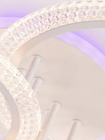 Потолочная люстра светодиодная с пультом ДУ 66W с RGB, белый, LED Natali Kovaltseva Pure LED LAMPS 81452