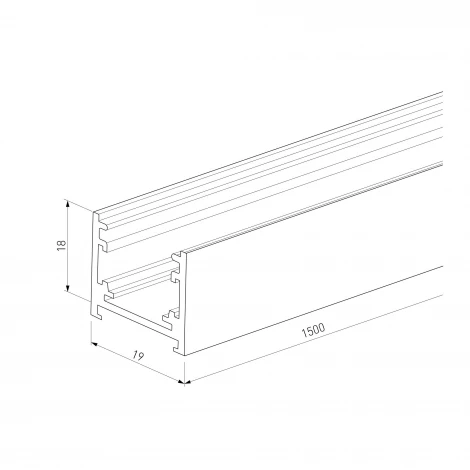Шинопровод магнитный накладной (никель) 2 метра 48V Elektrostandard Line Magnetic 85227/00