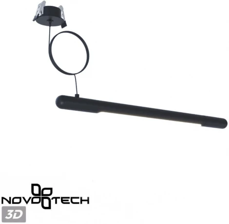 База встраиваемая для ввода питания с заглушкой и проводом-подвесом Novotech Glat 359384 IP20 48V KONST