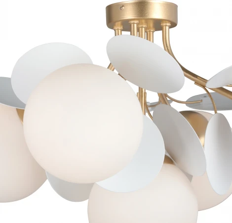 Потолочная люстра на штанге Vitaluce V3038-8/5PL (220V, шарики)