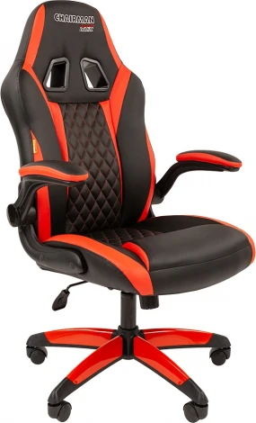 Игровые кресла CHAIRMAN GAME 15 (Пластик,Экокожа/Черный,Красный)