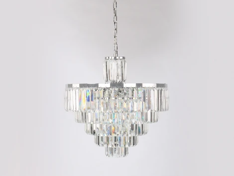 Подвесной светильник Newport 31100 31114/S nickel (220V, хрусталь, на цепи)