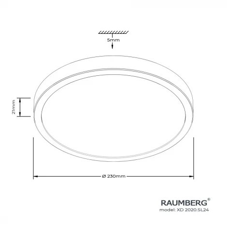Потолочный светильник светодиодный Raumberg XD2020.SL24 White