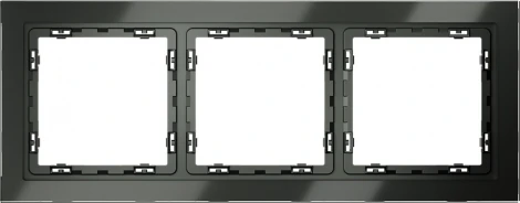 Рамка на 3 поста (титан, стекло) Voltum S70 VLS110306