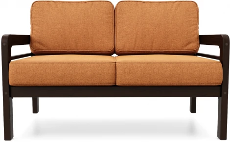 Диван Arsko прямой Бергер М венге рогожка оранжевая