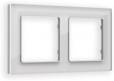 Рамка Ambrella Volt ALFA Platos (Серебро Стекло органическое) 2-ая AF330402