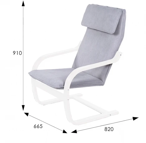 Кресло Малави ткань Твист 16, каркас береза белая от фабрики Mebelik