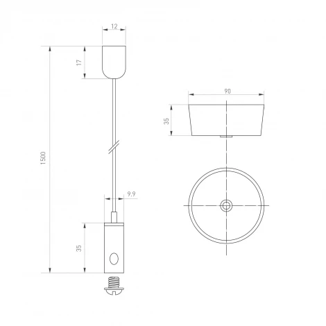 Подвесной линейный светильник LED ALT-LINEAIR-FLAT-UPDOWN-DIM-S2094-600-25W Warm3000 (BK, 100 deg, 230V) (Arlight, IP20 Металл) 031527 (на тросе)