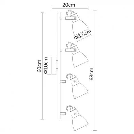 Спот Arte Lamp Tulip A9582PL-4AB