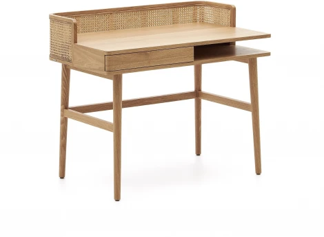 Компьютерный стол La Forma (ex Julia Grup) Araxi (Ясень,Ротанг)