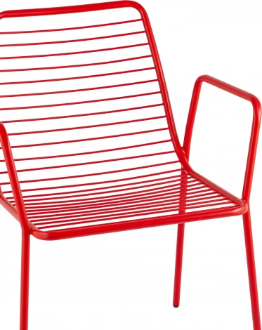 Стул с подлокотниками Дели металл красный Stool Group (арт.УТ000039268)