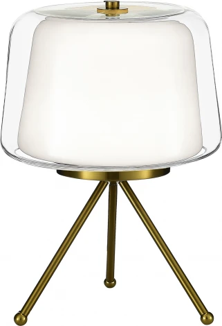 Настольная лампа ST Luce Pandora SL6127.304.01 Латунь/Белый, Прозрачный LED 1*16W 3000K (220V)