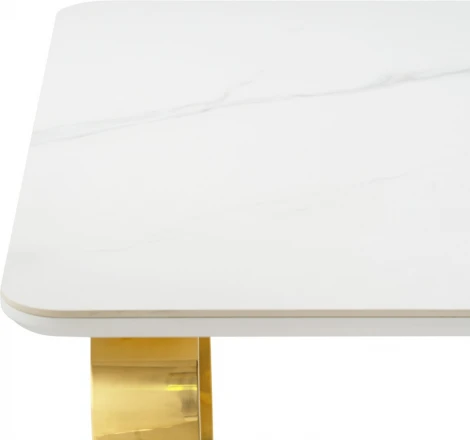 Керамический стол Селена 160 (Селена 4 160х90х77 белый мрамор / золото) Notta арт.572187