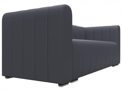 Диван прямой Лига-073 (ДСП,Фанера/Пластик/Экокожа/Серый) Лига Диванов 129993