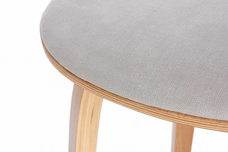 Барный стул Cherner с обивкой Светло-серая ткань