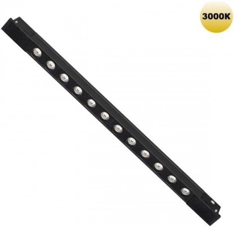 Трековый светильник Downlight для низковольтного шинопровода Novotech Flum 359511 черный LED 12W 48V 3000K