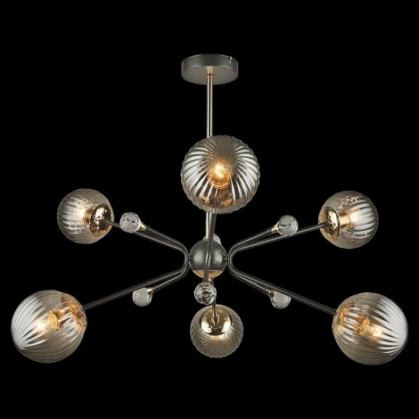 Потолочная люстра на штанге Reluce 04901-0.3-06 COFFEE+FGD (220V, шар)