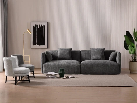 Диван Arona ОГОГО Обстановочка! (Мех/Темно-серый) арт.908988