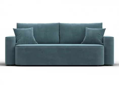 Диван прямой Лига-118 НПБ (ДСП,ЛДСП,Брус,Фанера,Велюр/Бирюзовый) Лига Диванов 137073