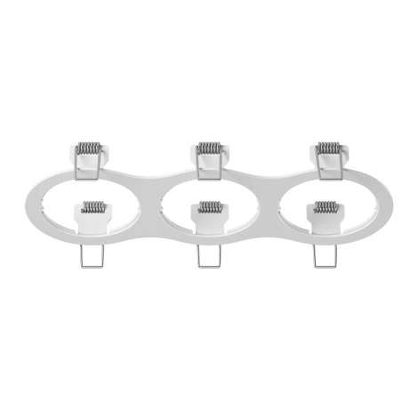 Рамка для трех встраиваемых светильников Lightstar Intero, овал, белый