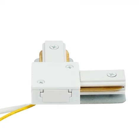 Коннектор угловой однофазный для шинопровода с проводом белый Feron LD1021C 52153