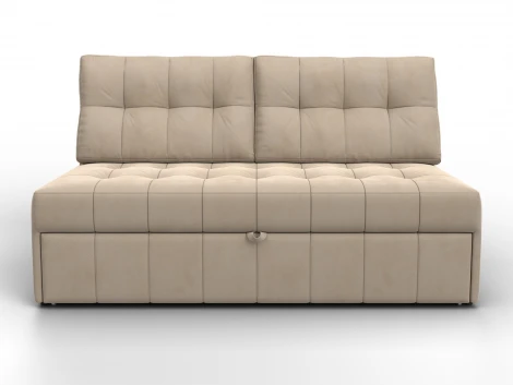 Диван прямой Лига-107 (140) (ЛДСП,Брус,Фанера,Велюр/Бежевый) Лига Диванов 134906