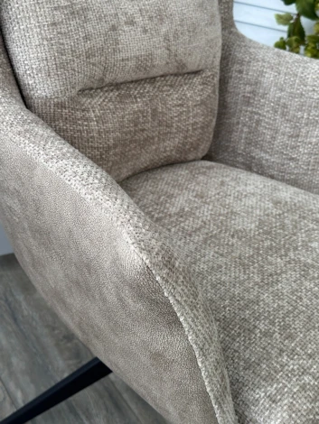 Стул GARLAND 360 град. поворот. HAGA-30 Бежевый, ткань/ GINO-101 Бежевый, ткань/ Черный, ®DISAUR