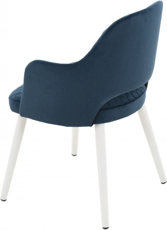 Стул Абсент, Белый муар/Монолит Аквамарин, Аврора