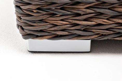 "Лунго" плетеная оттоманка с подушкой (гиацинт), цвет коричневый 4SIS арт.УТ-00005264