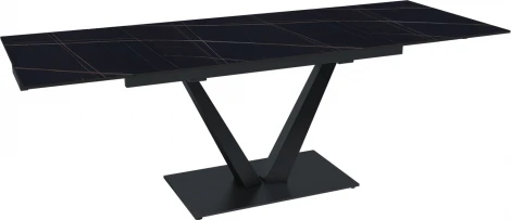 Стол раскладной Malibu (140+40+40), керамика матовая Blackgold Top Concept (21780)
